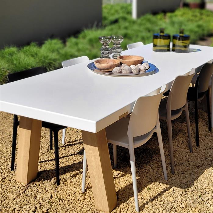 Colla Dining 4000 x 1000 x 760mm Aluminium RAL 9016 (TC400)