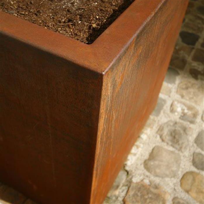 Andes with wheels 2000 x 500 x 600mm CorTen 2mm (CAWL22)