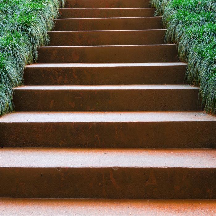 Stair 1250 x 1200 x 850mm CorTen 4mm (CST5.2)