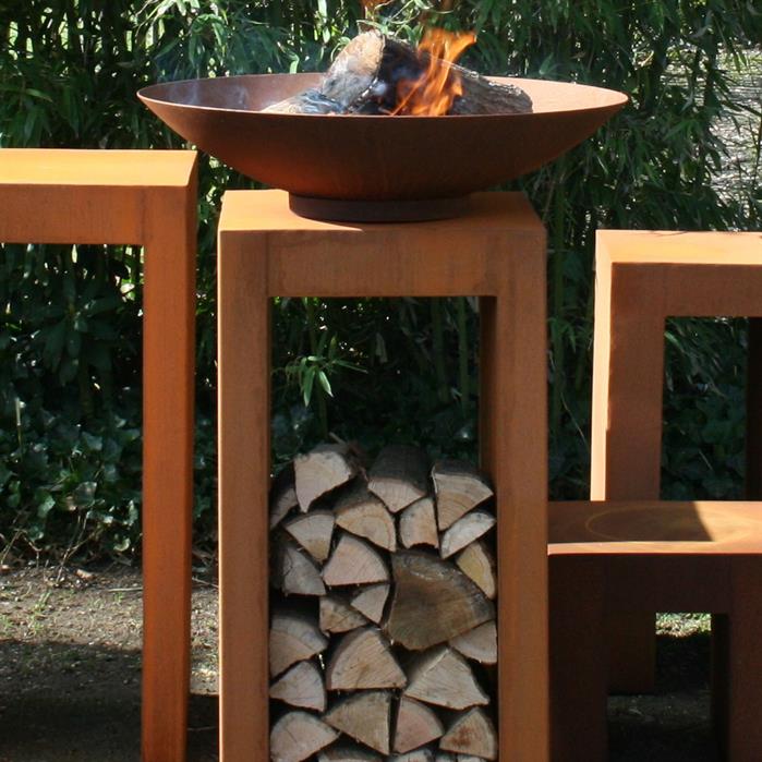 U-Sockel 500 x 500 x 1000mm CorTen 2mm (CKU2)