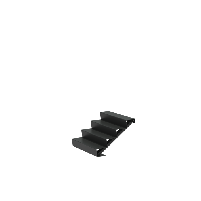 Stair 1000 x 960 x 680mm Aluminium 4 mm (AST4.1)