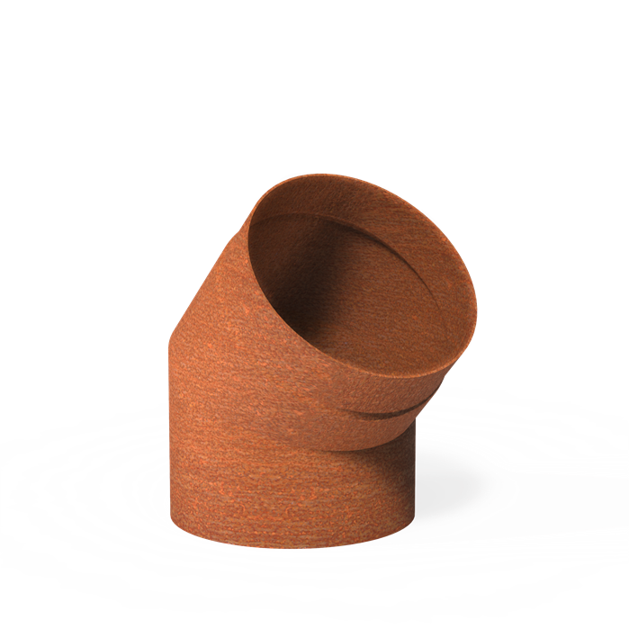 Forno Accessoires Smoke Flue 45° 204mm Cortenmm Steel 2mm (BAC5.3.200)