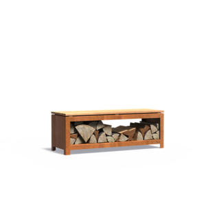 Woodstorage 1200 x 400 x 430mm CorTen 3mm (BHS2.2H)