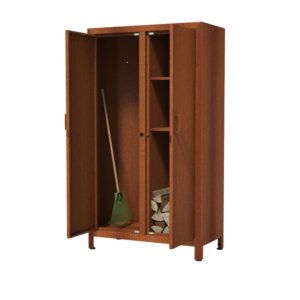 Woodstorage with doors 1000 x 500 x 1800mm CorTen 3mm (BHS3)