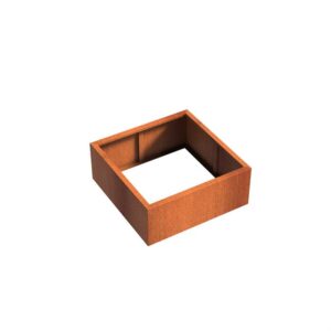 Andes without bottom 1000 x 1000 x 400mm CorTen 2mm (CAW5.3)