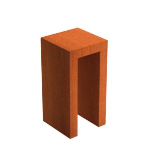 U-Sockel 500 x 500 x 1000mm CorTen 2mm (CKU2)