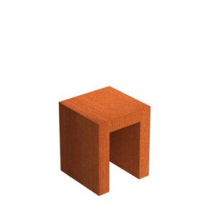 U-Sockel 500 x 500 x 600mm CorTen 2mm (CKU4)