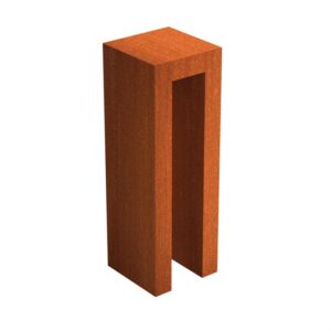 U-Sockel 400 x 400 x 1200mm CorTen 2mm (CKU5)