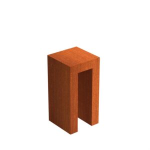 U-Sockel 400 x 400 x 800mm CorTen 2mm (CKU7)