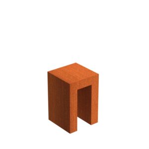 U-Sockel 400 x 400 x 600mm CorTen 2mm (CKU8)