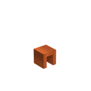 U-Sockel 400 x 400 x 400mm CorTen 2mm (CKU9)