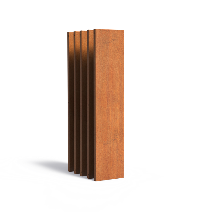 CorTen Panel Basic 400 x 50 x 1800mm CorTen 2mm (CPB5 (5pcs))