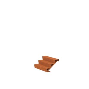 Stair 1000 x 720 x 510mm CorTen 4mm (CST3.1)