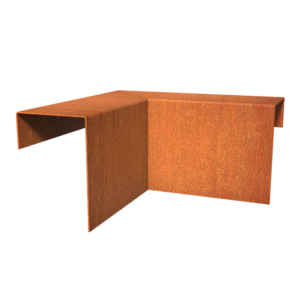 Corten Top Edge 300mm Corten 2mm (CTE2.150.104.50 inside corner)