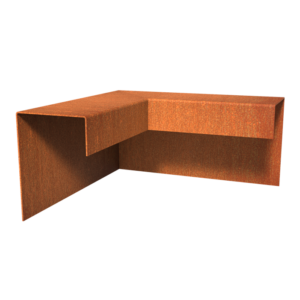 Corten Top Edge 300mm Corten 2mm (CTE2.150.104.50 outside corner)