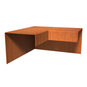 Corten Top Edge 300mm Corten 2mm (CTE2.150.154.50 outside corner)