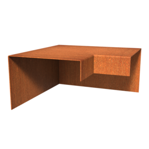 Corten Top Edge 300mm Corten 2mm (CTE2.150.204.50 outside corner)