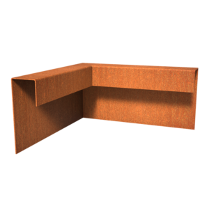 Corten Top Edge 300mm Corten 2mm (CTE2.150.54.50 outside corner)