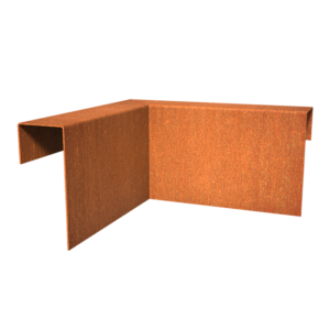 Corten Top Edge 300mm Corten 2mm (CTE2.150.64.50 inside corner)