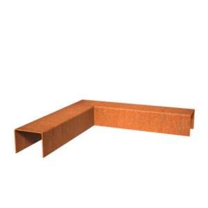 Corten Top Edge 300mm Corten 2mm (CTE2.50.64.50 inside corner)