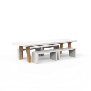 Colla Dining 3000 x 1000 x 760mm Aluminium RAL 9016 (TC300)