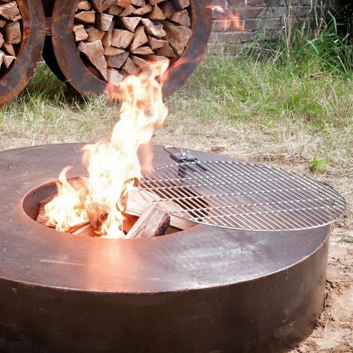 Firetable 1250 x 280mm CorTen 3mm + Inox (VLS1 + Grill 600)