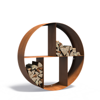 Woodstorage ø1500 x 400mm CorTen 3mm (BHSR2)