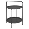 Bijzettafel 50 cm - donker grijs - 2 verdiepingen