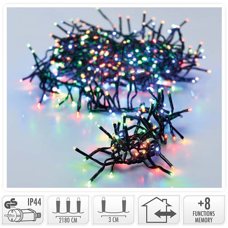 Clusterverlichting - 3000 LED - 22m - multicolor