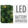 Kerstbomen en kerstkrans met LED - set van 3 stuks
