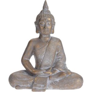 Boeddha zittend - Tuinbeeld - bronskleur - 62.5cm