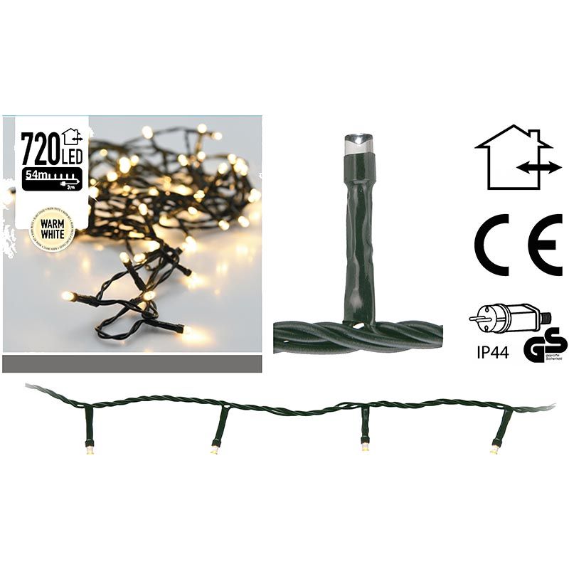 Kerstverlichting - 720 LED's - 54 meter - warm wit