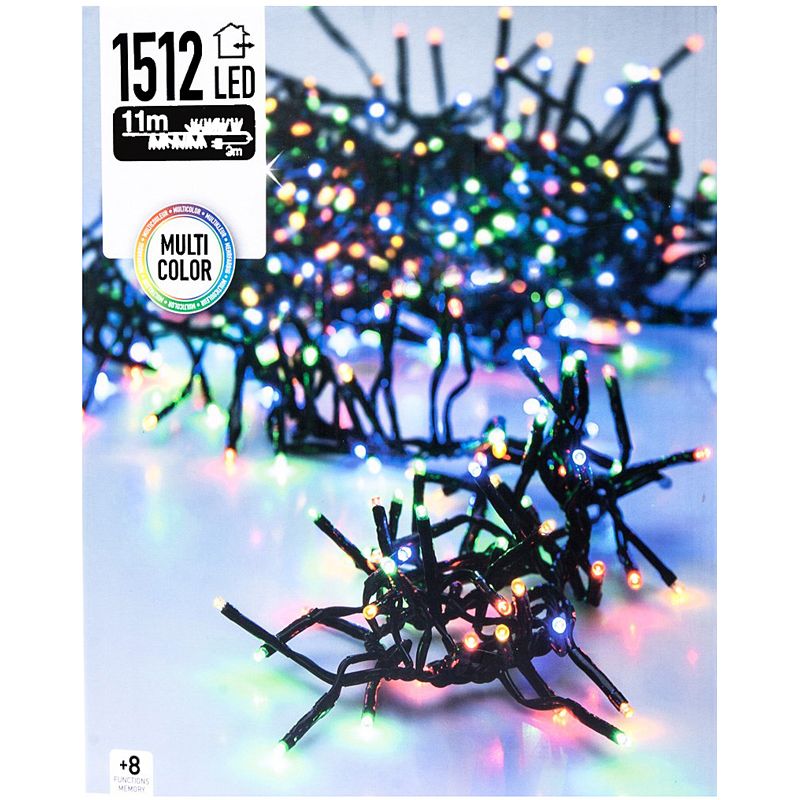 Clusterverlichting 1512 LED - 11m - multicolor