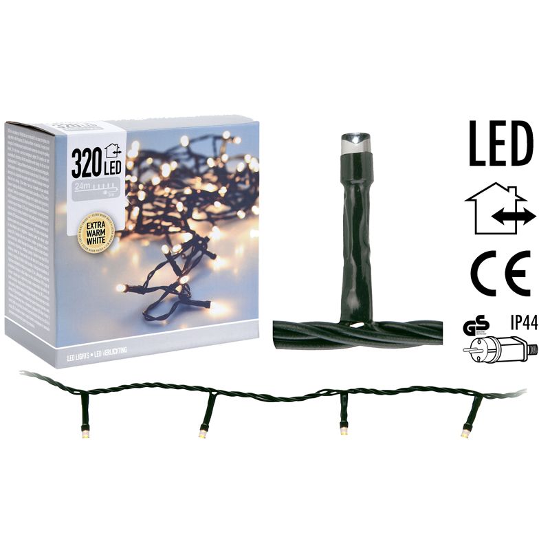 LED-verlichting - 320 LED's - 24 meter - extra warm wit