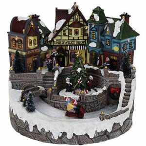 Kerstdorp The Sweet Shop - met beweging en verlichting